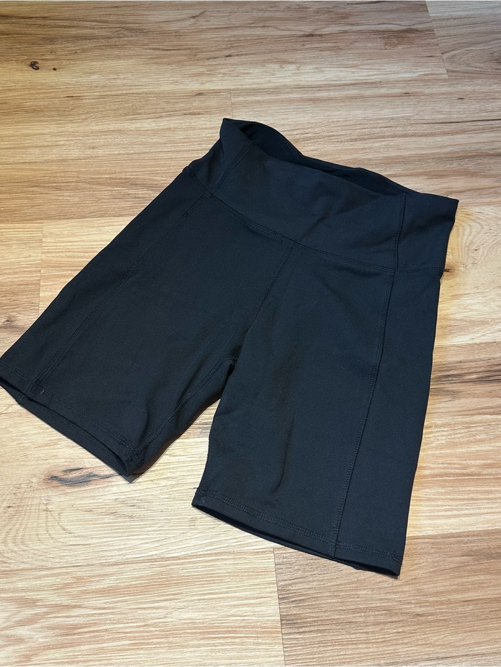 Black High-Waist Women's Bike Shorts